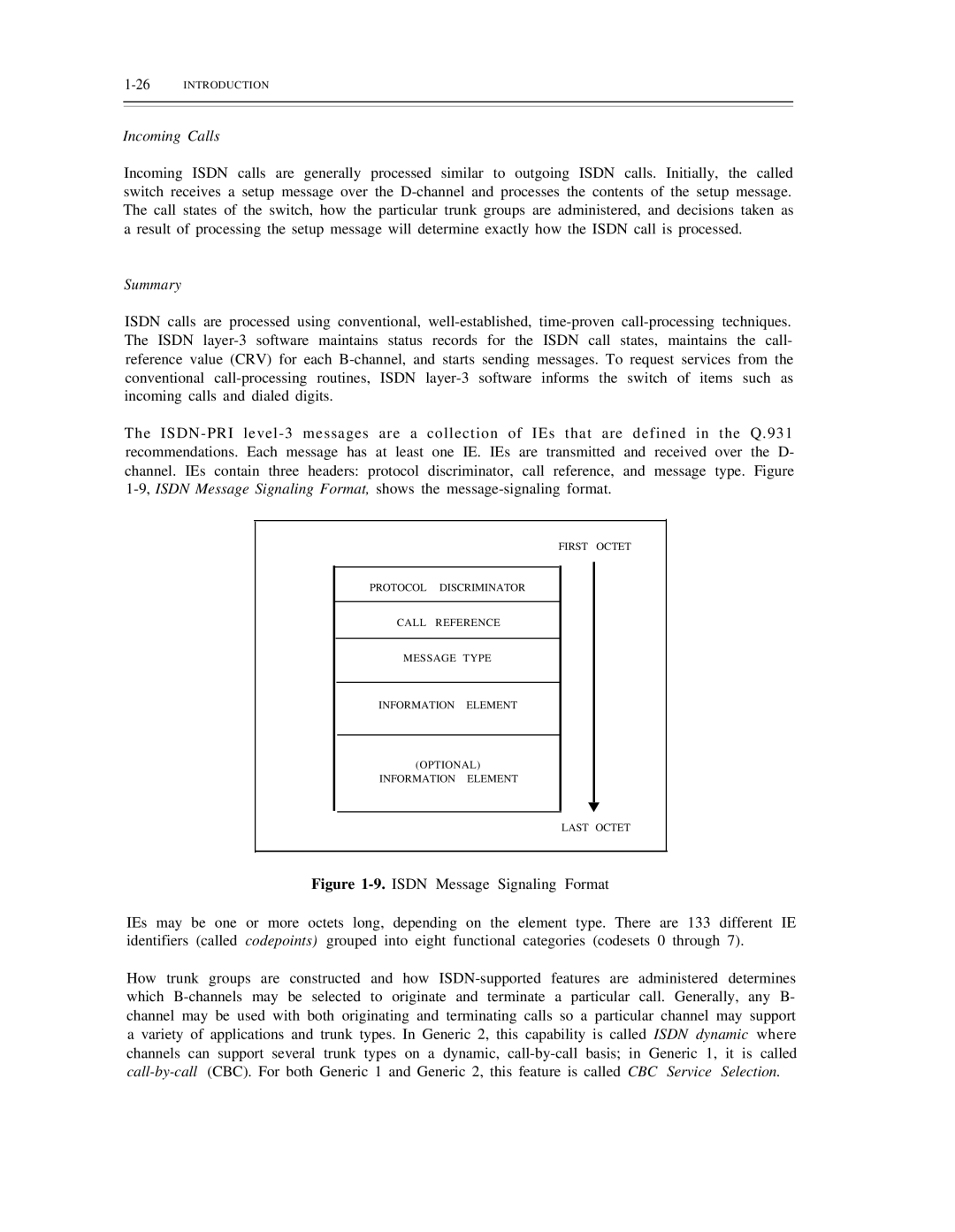 AT&T DS1/DMi/ISDN-PRI manual Incoming Calls, Summary, 26INTRODUCTION 