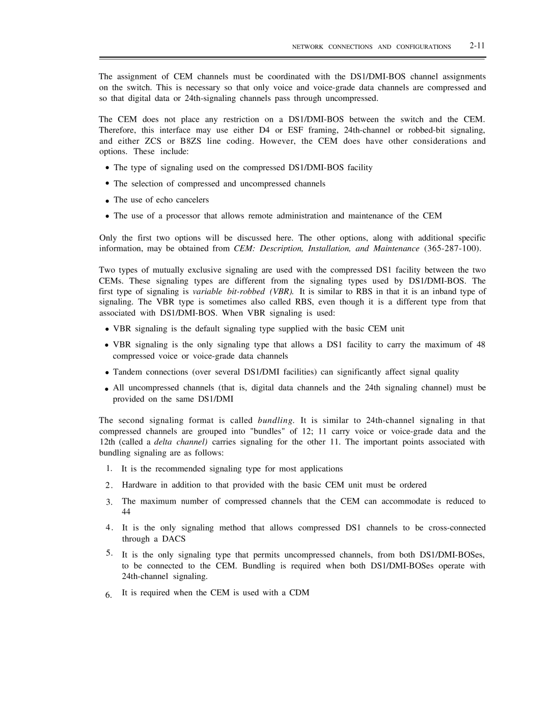 AT&T DS1/DMi/ISDN-PRI manual Network Connections and Configurations 