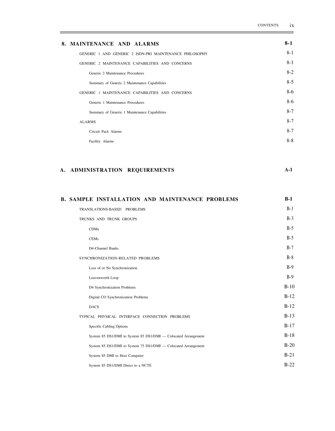 AT&T DS1/DMi/ISDN-PRI manual Maintenance and Alarms 