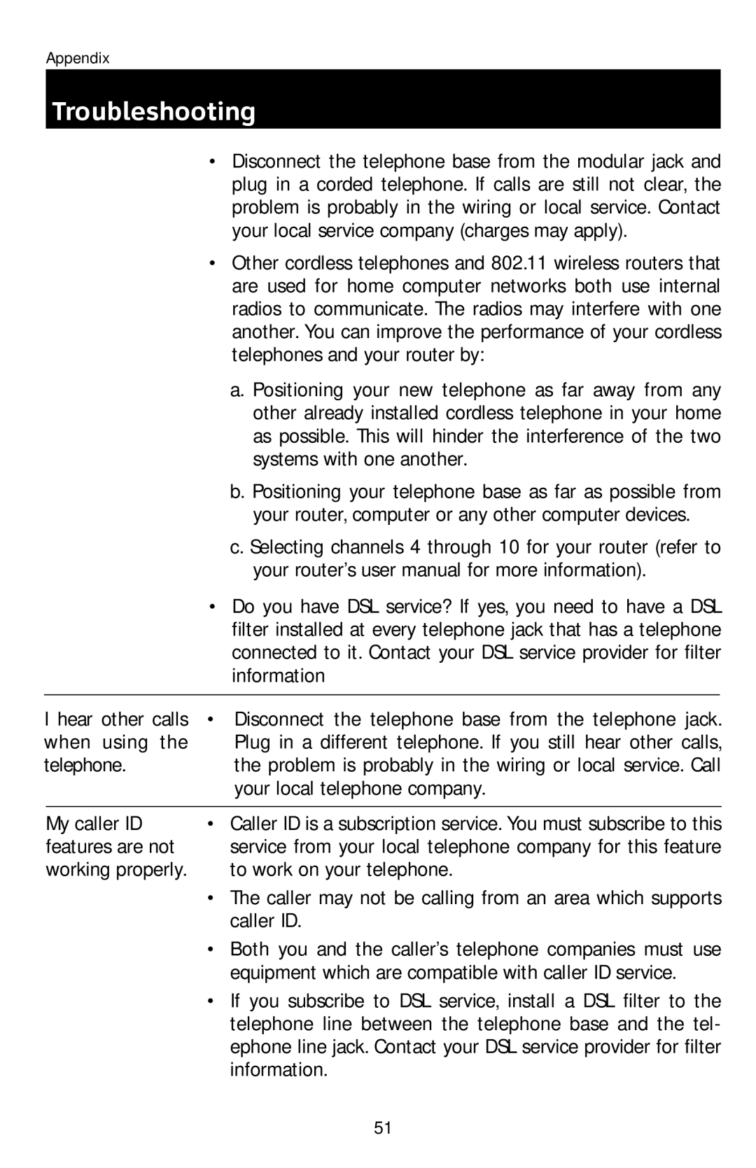 AT&T E1113B user manual Disconnect the telephone base from the modular jack 