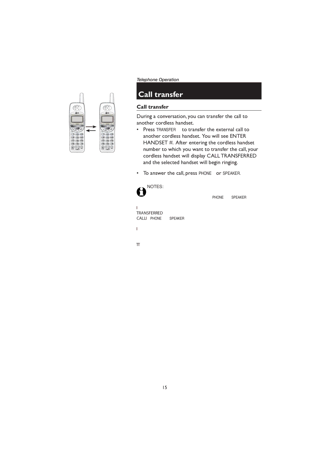 AT&T E2728B, E1128B user manual Call transfer, Cancel the transfer function and resume the external call 