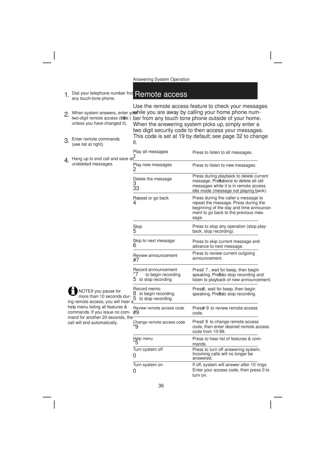 AT&T E1128B, E2728B user manual Remote access 