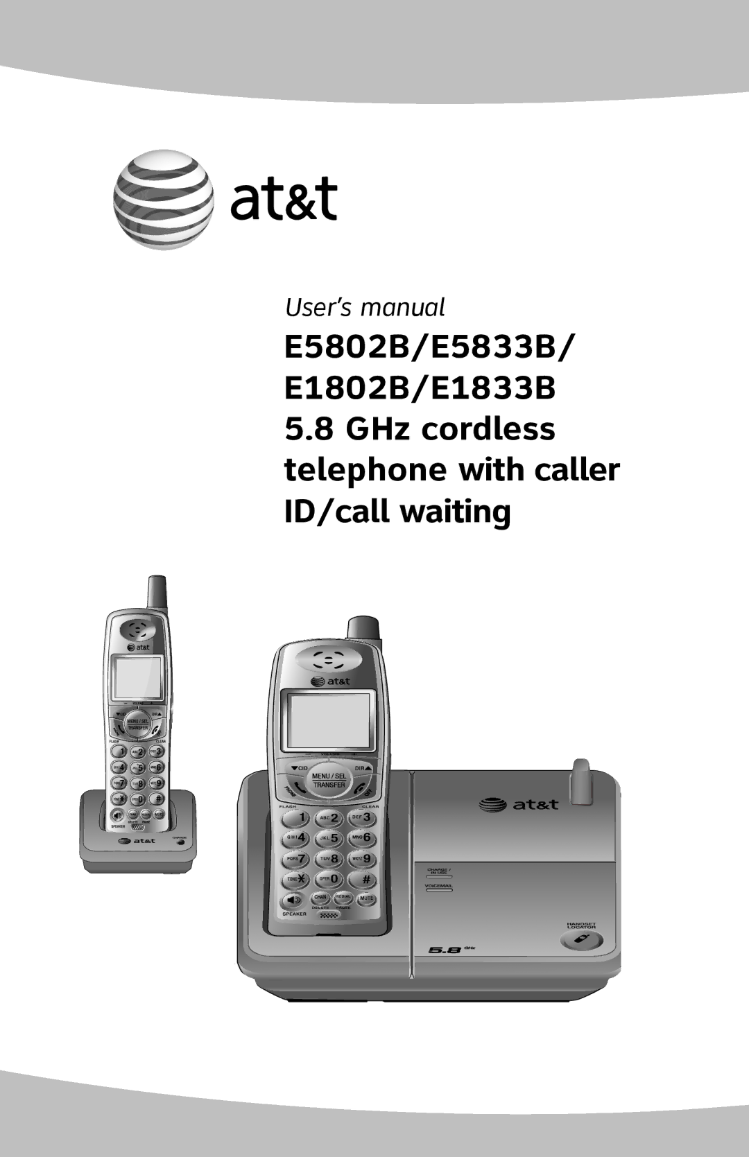 AT&T E1802B, E1833B, E5833B, E5802B user manual User’s manual 