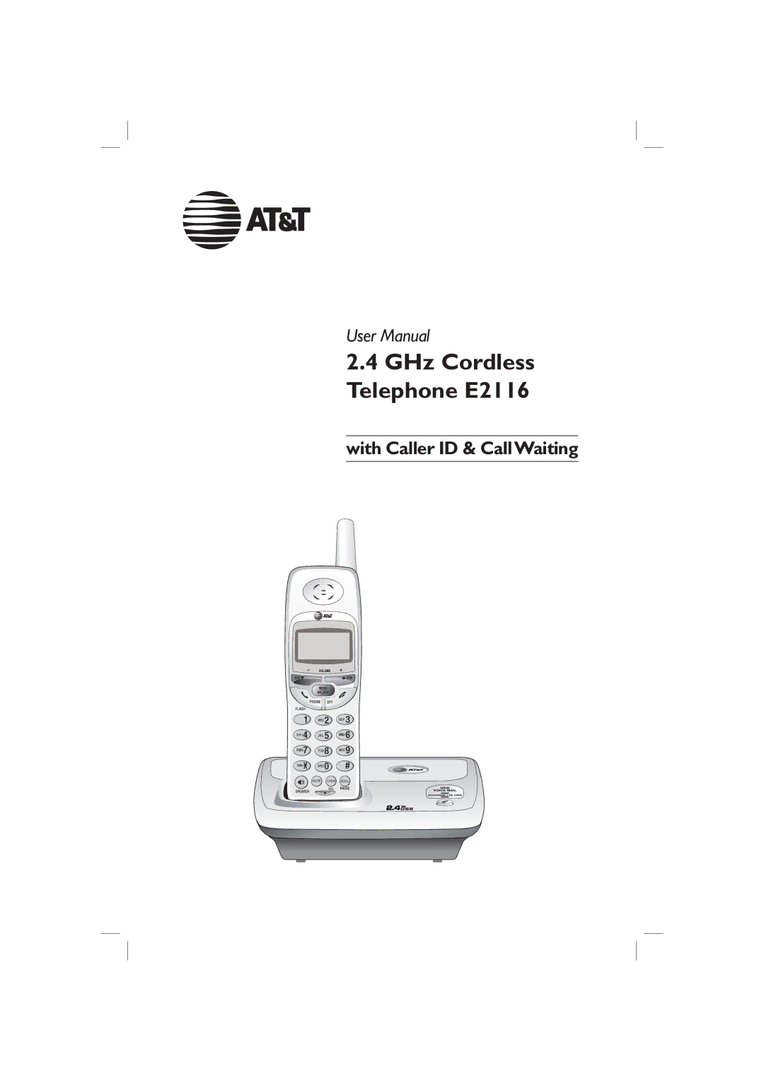 AT&T user manual GHz Cordless Telephone E2116 