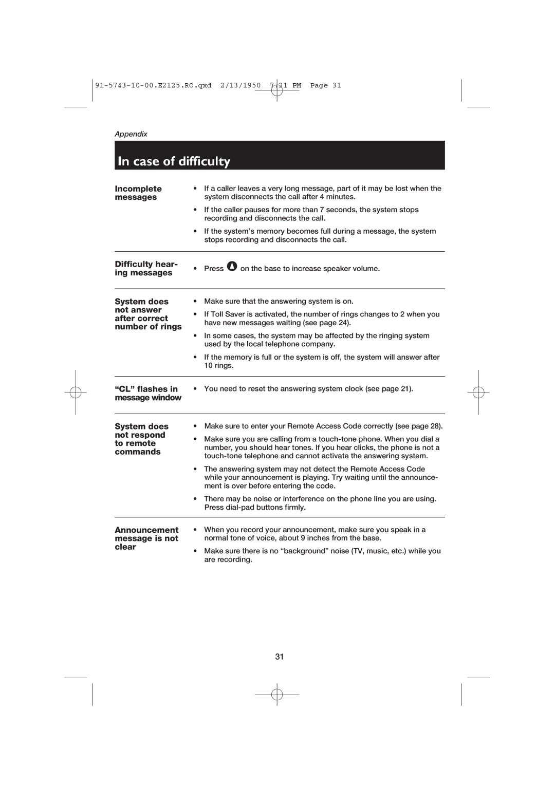 AT&T E2125 user manual Incomplete 