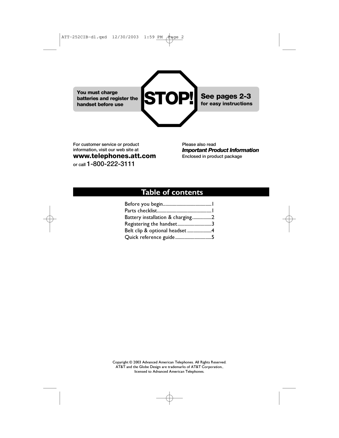 AT&T E2562 user manual See pages 