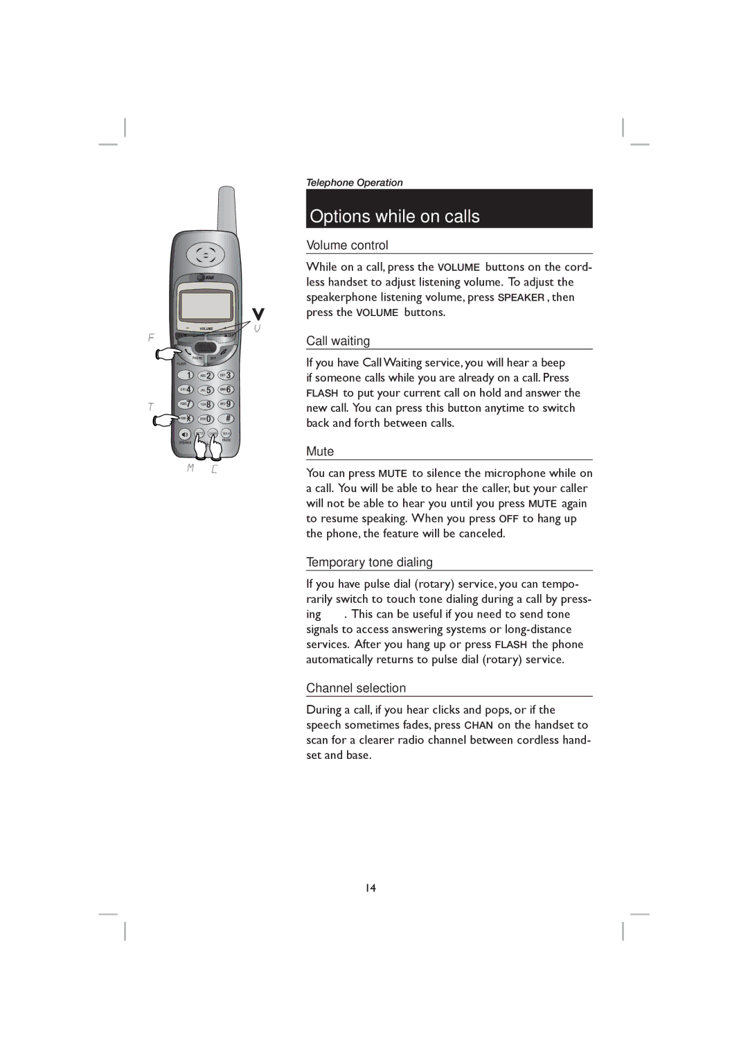 AT&T E2717B user manual Options while on calls 