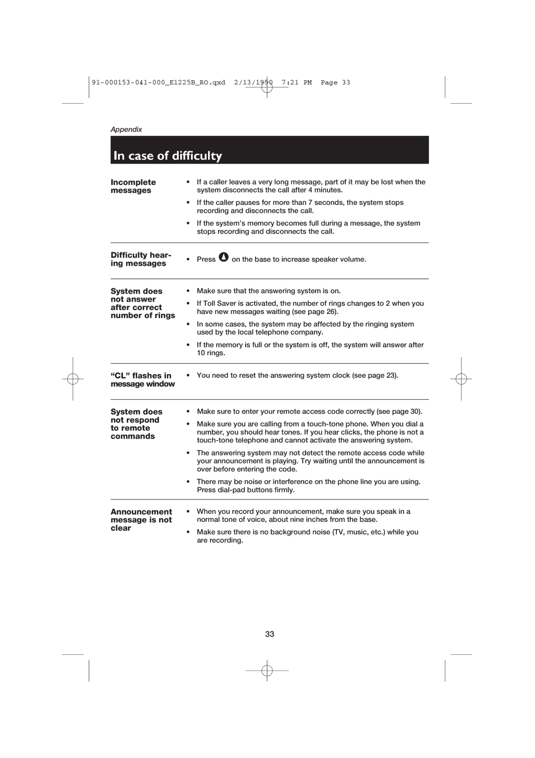 AT&T E1225B, E2725B user manual Incomplete 