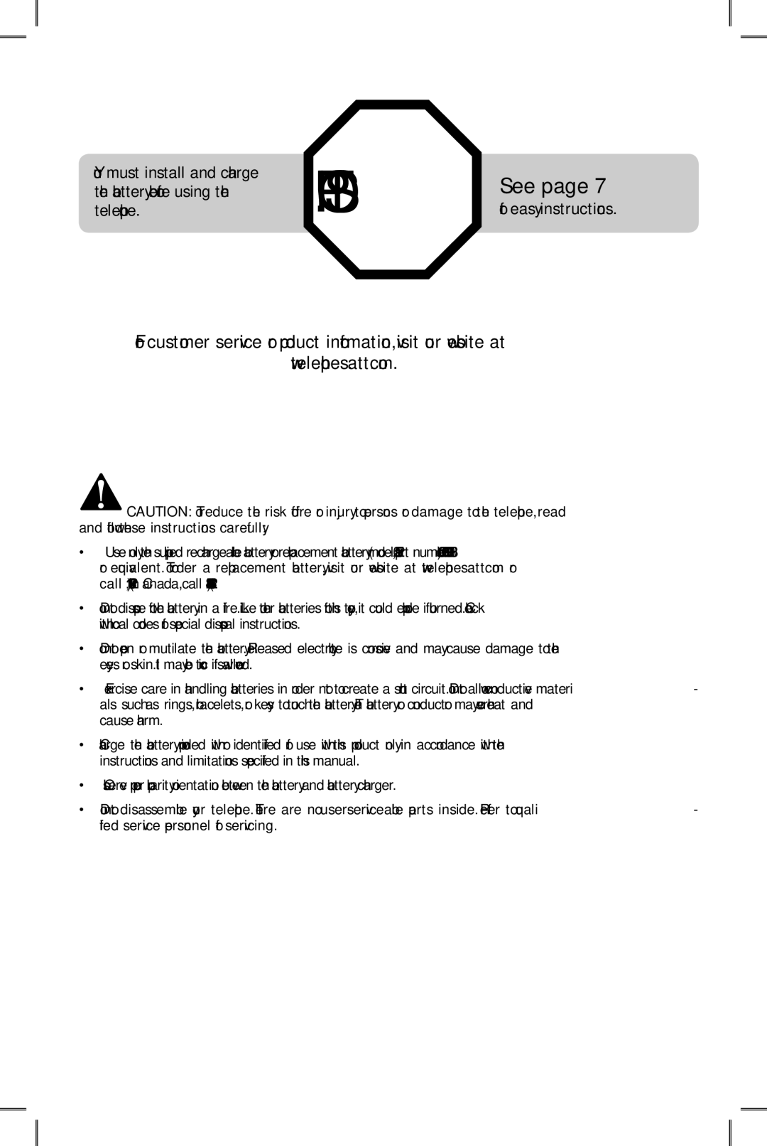 AT&T E2801 user manual Stop 