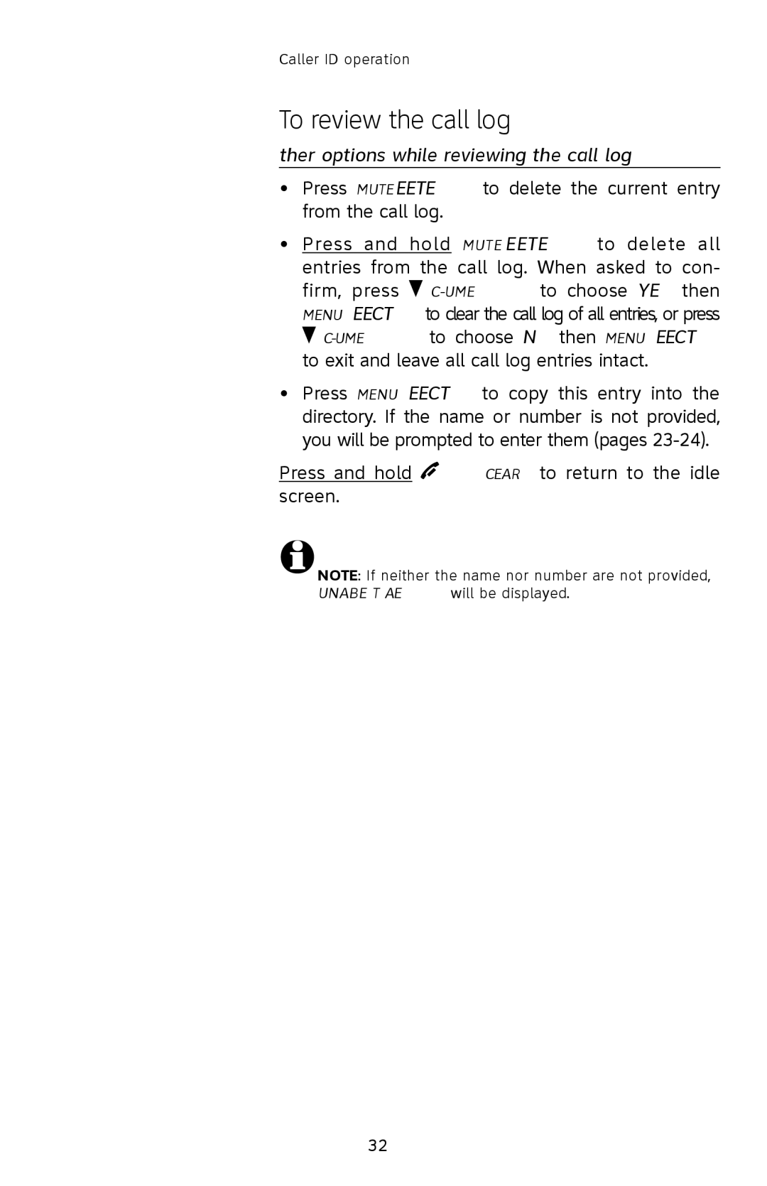 AT&T E2812B user manual Other options while reviewing the call log 