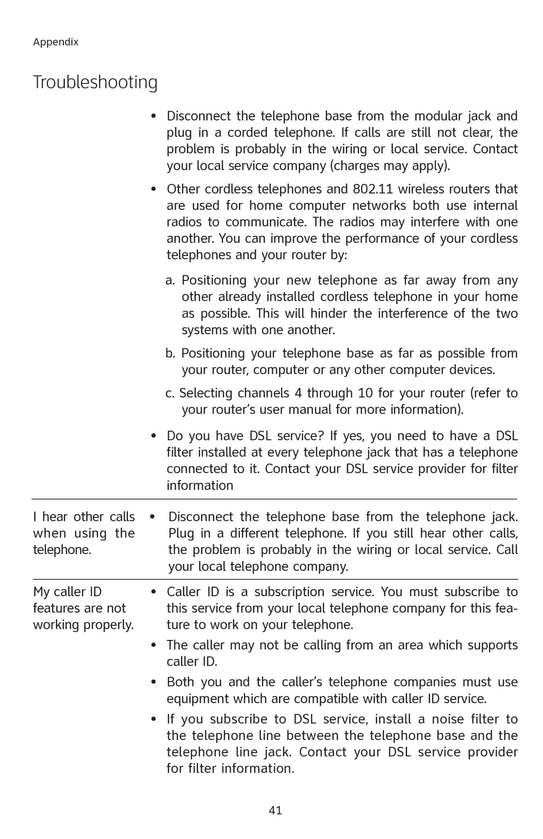 AT&T E2901 user manual Disconnect the telephone base from the modular jack 