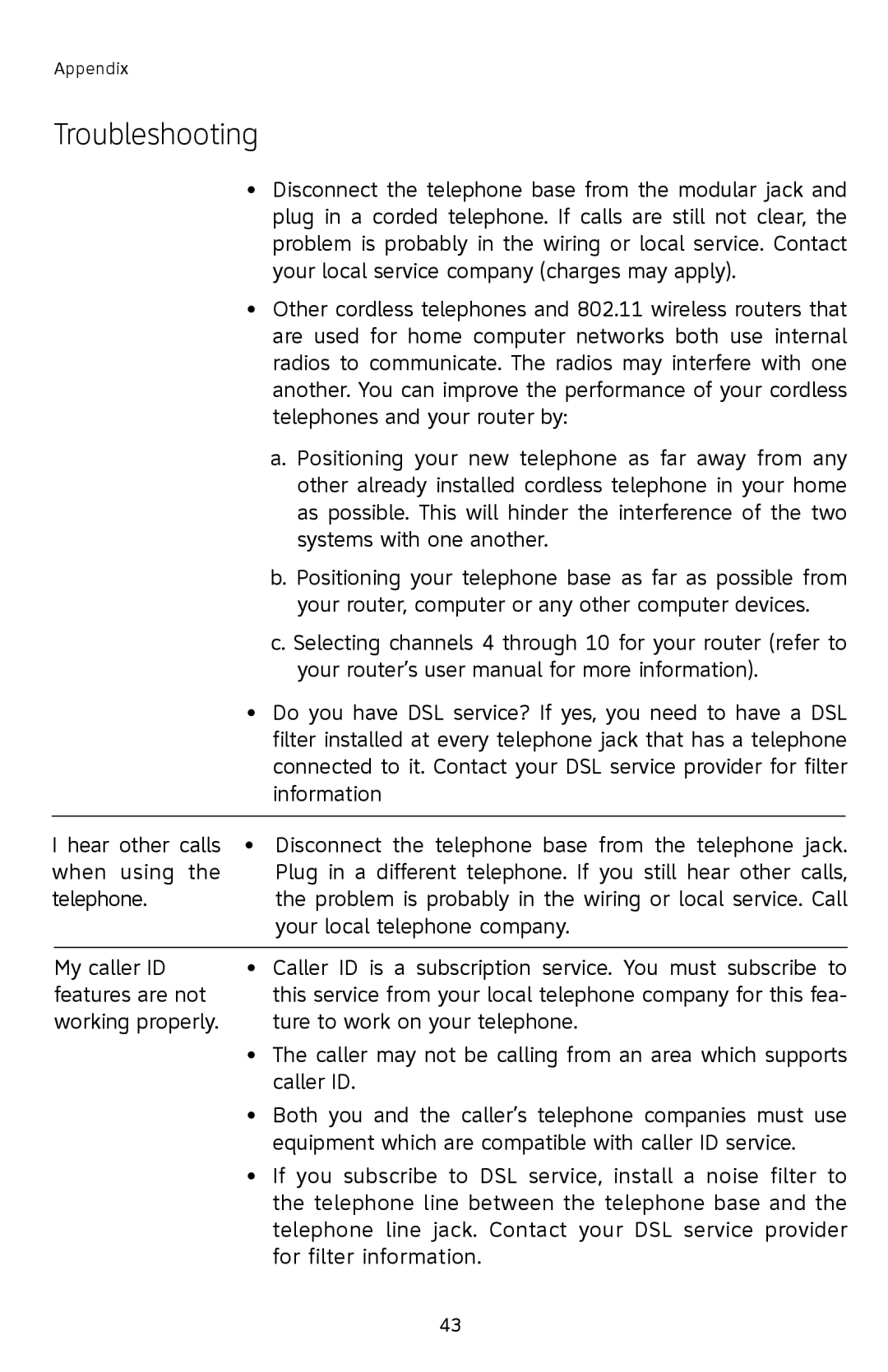 AT&T E2903B user manual Disconnect the telephone base from the modular jack 