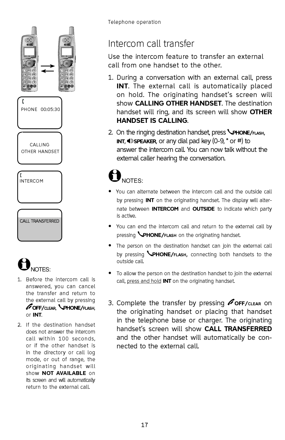 AT&T E2912 user manual Intercom call transfer 