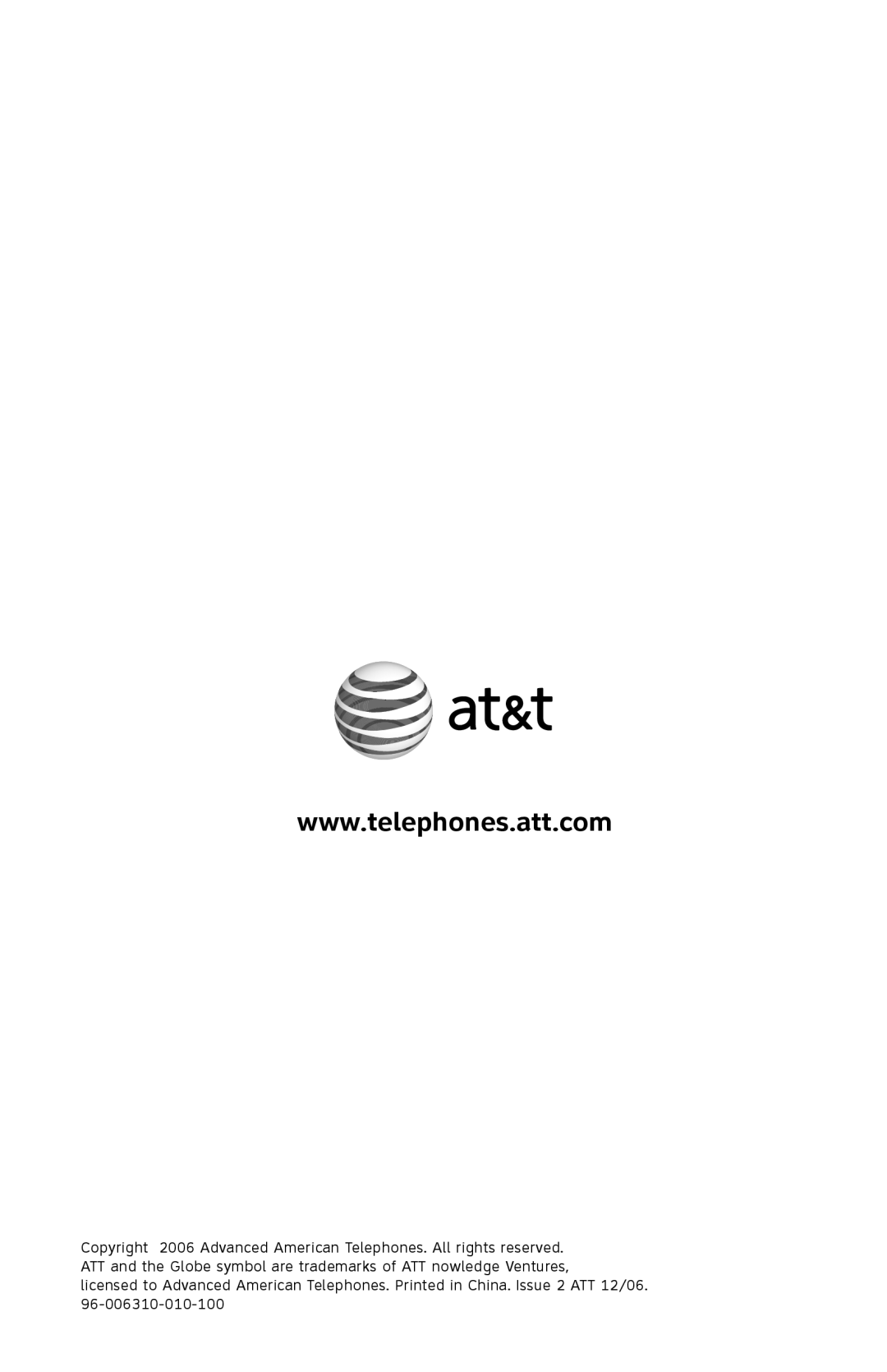 AT&T E6012B, E3813B, E6014B, E6013B quick start 