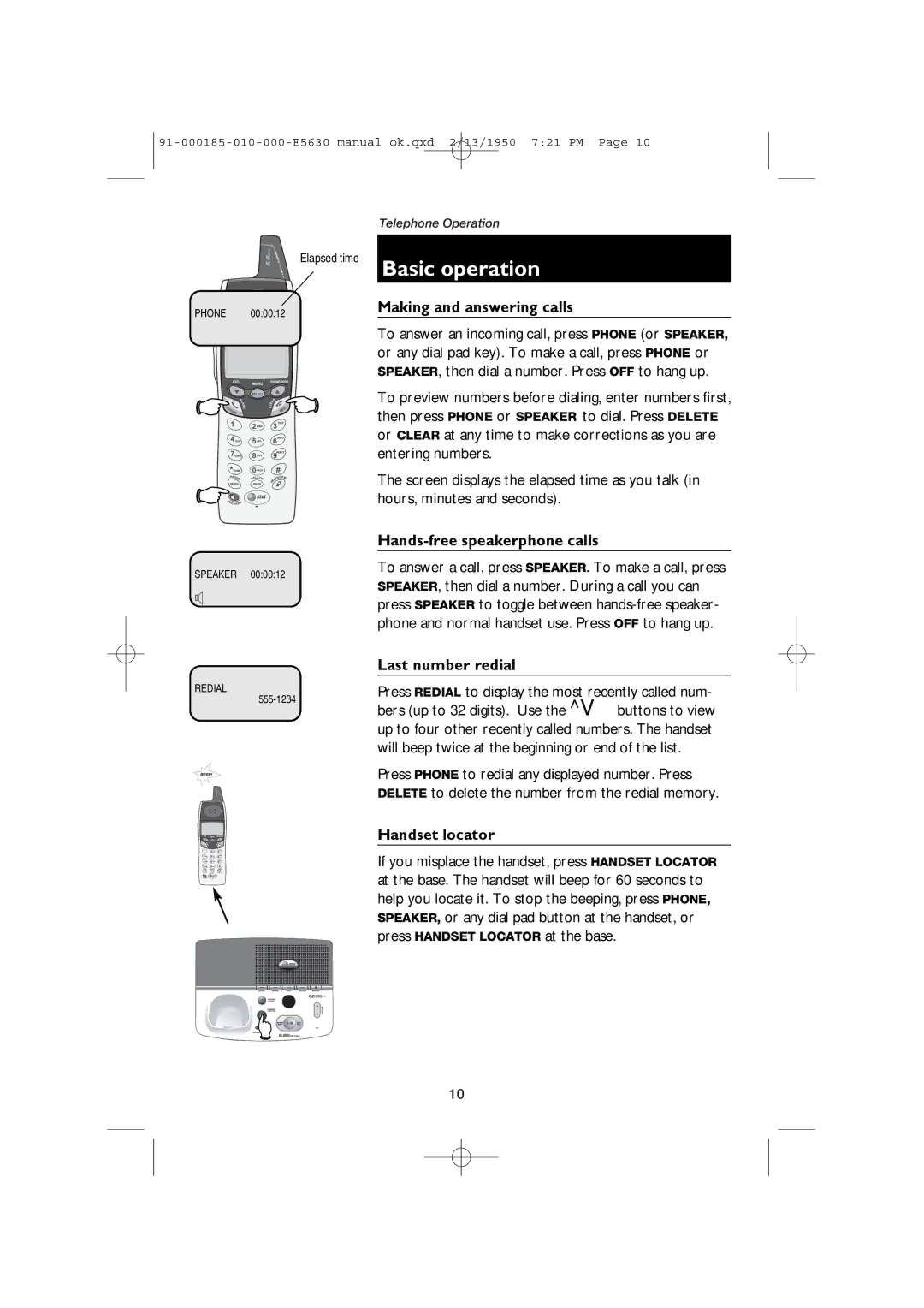 AT&T E5630 user manual Elapsed time 