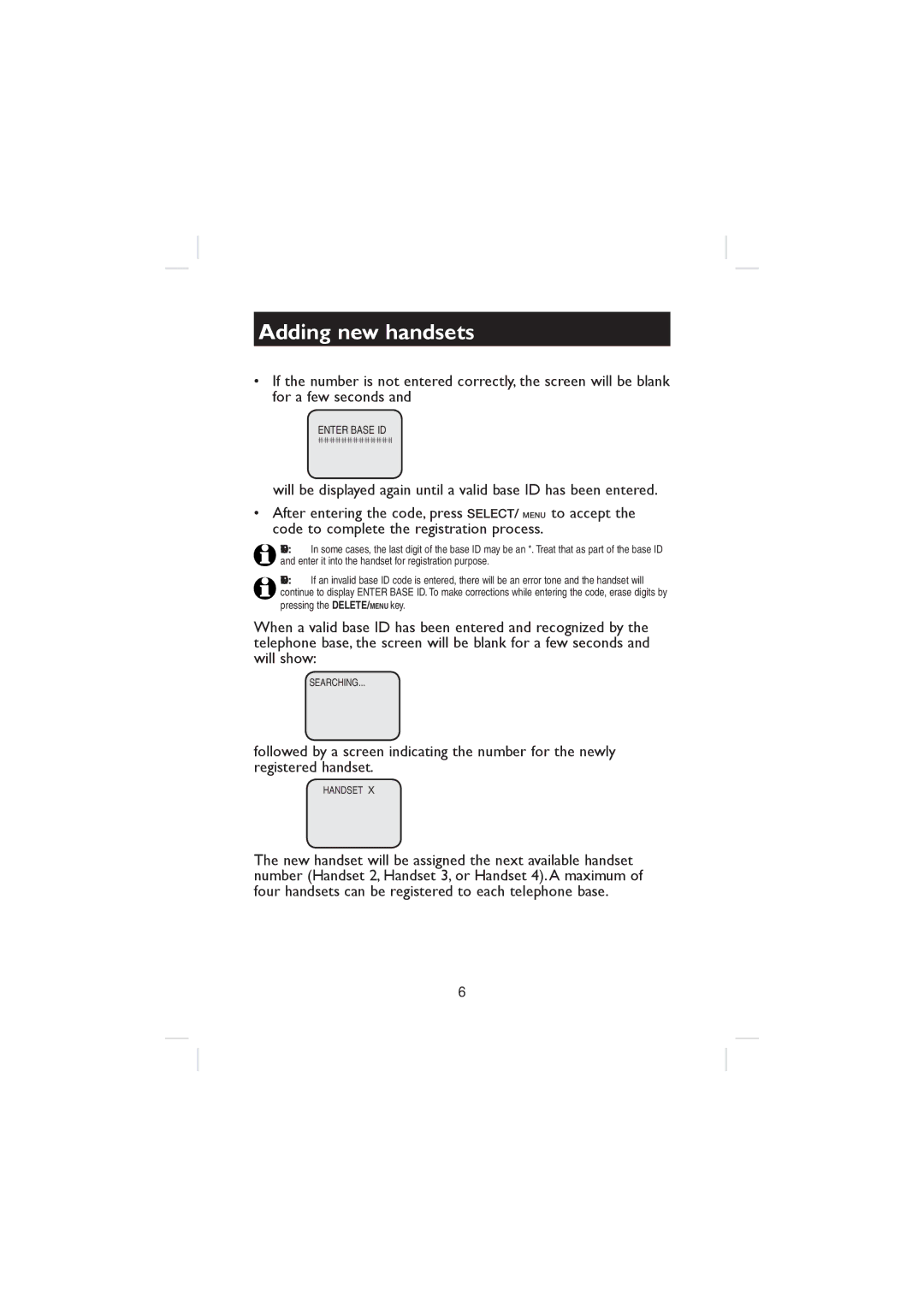 AT&T E5640, E5655, E5644B, E5643B user manual Searching 