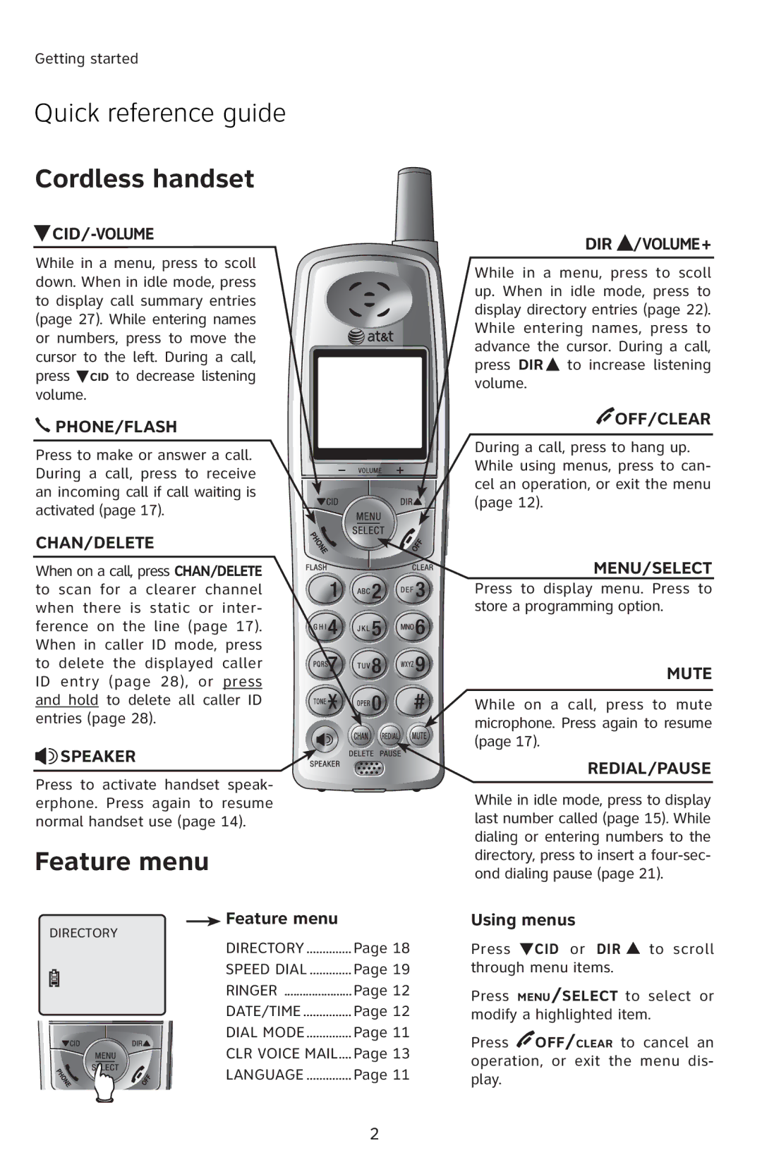 AT&T E5804 user manual Quick reference guide,  ɇ  ɇ, “‡Œ…ŠŠƐŽƒ‘‘’†Œ…“ŽƓ 