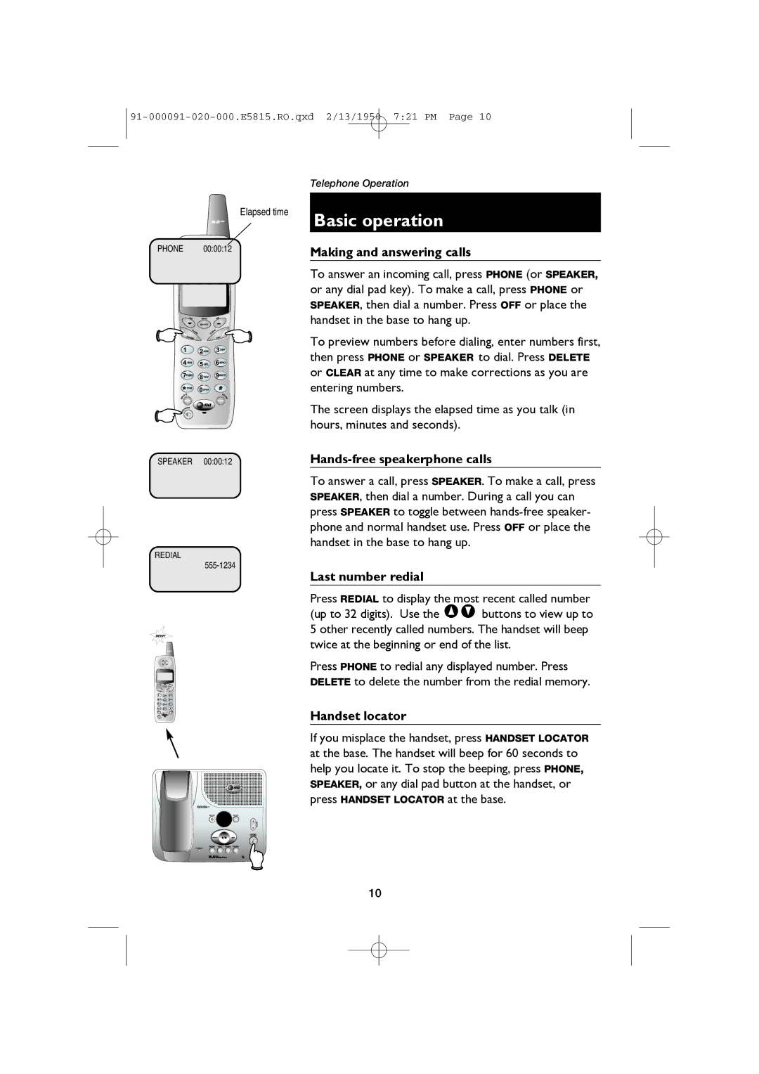 AT&T E5815 user manual Elapsed time 