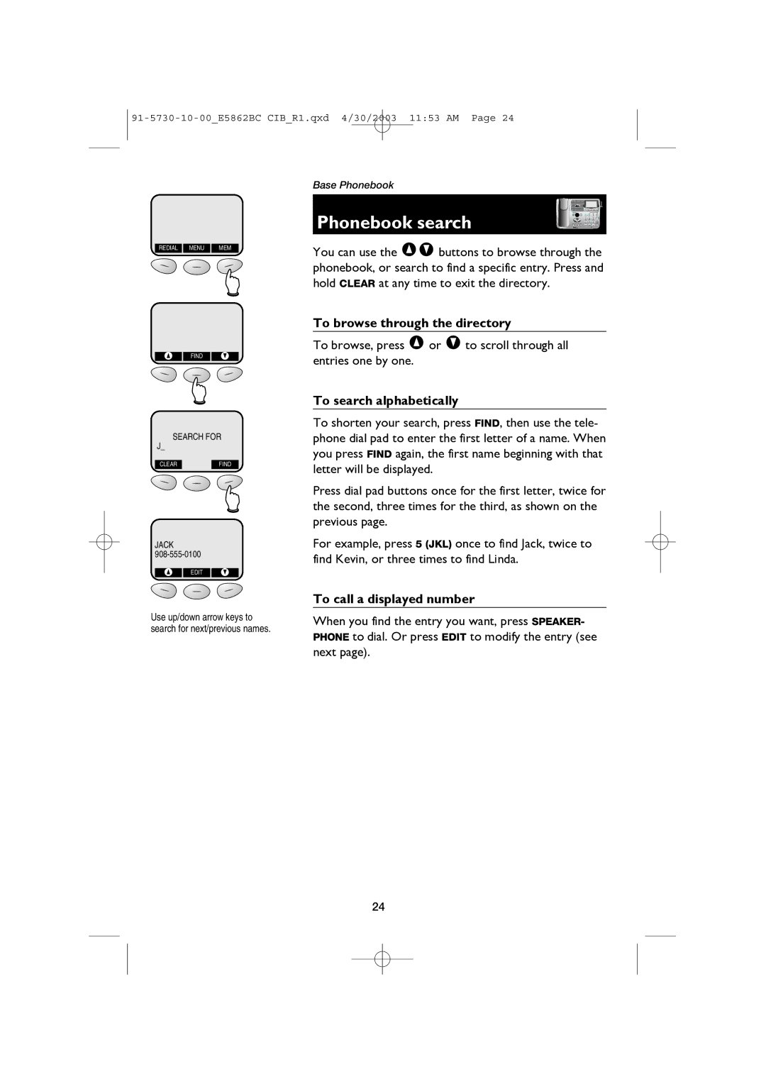 AT&T E5862BC user manual Search for 