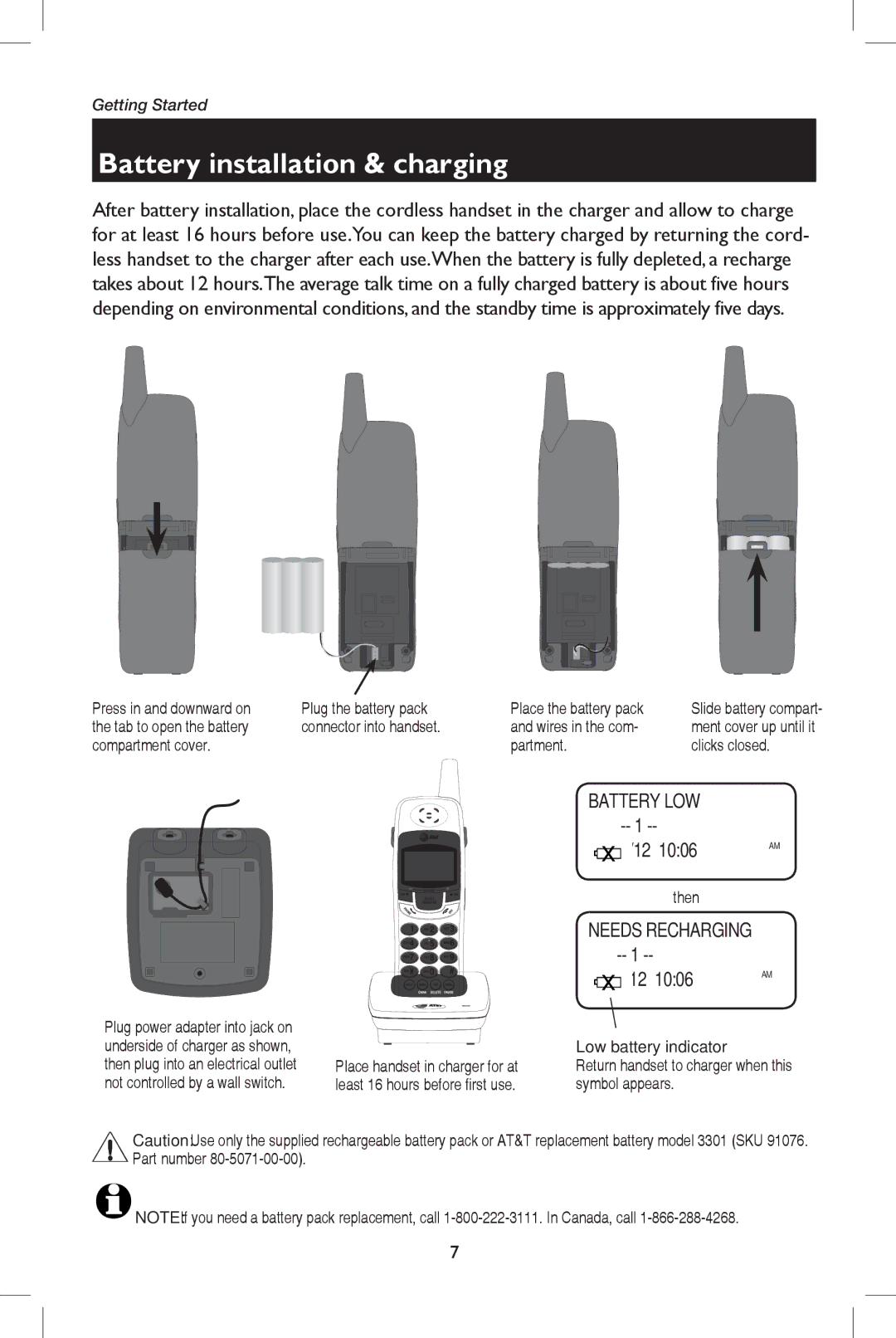 AT&T E5909B user manual Battery installation & charging 