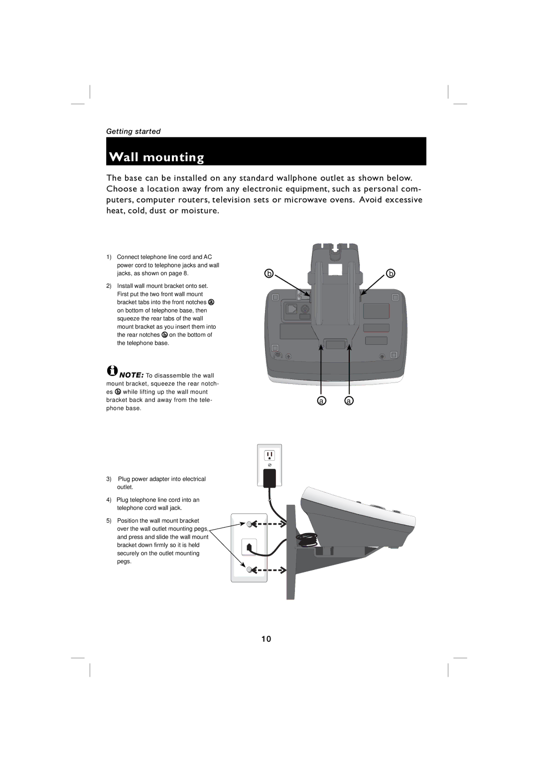 AT&T E5917 user manual Wall mounting 