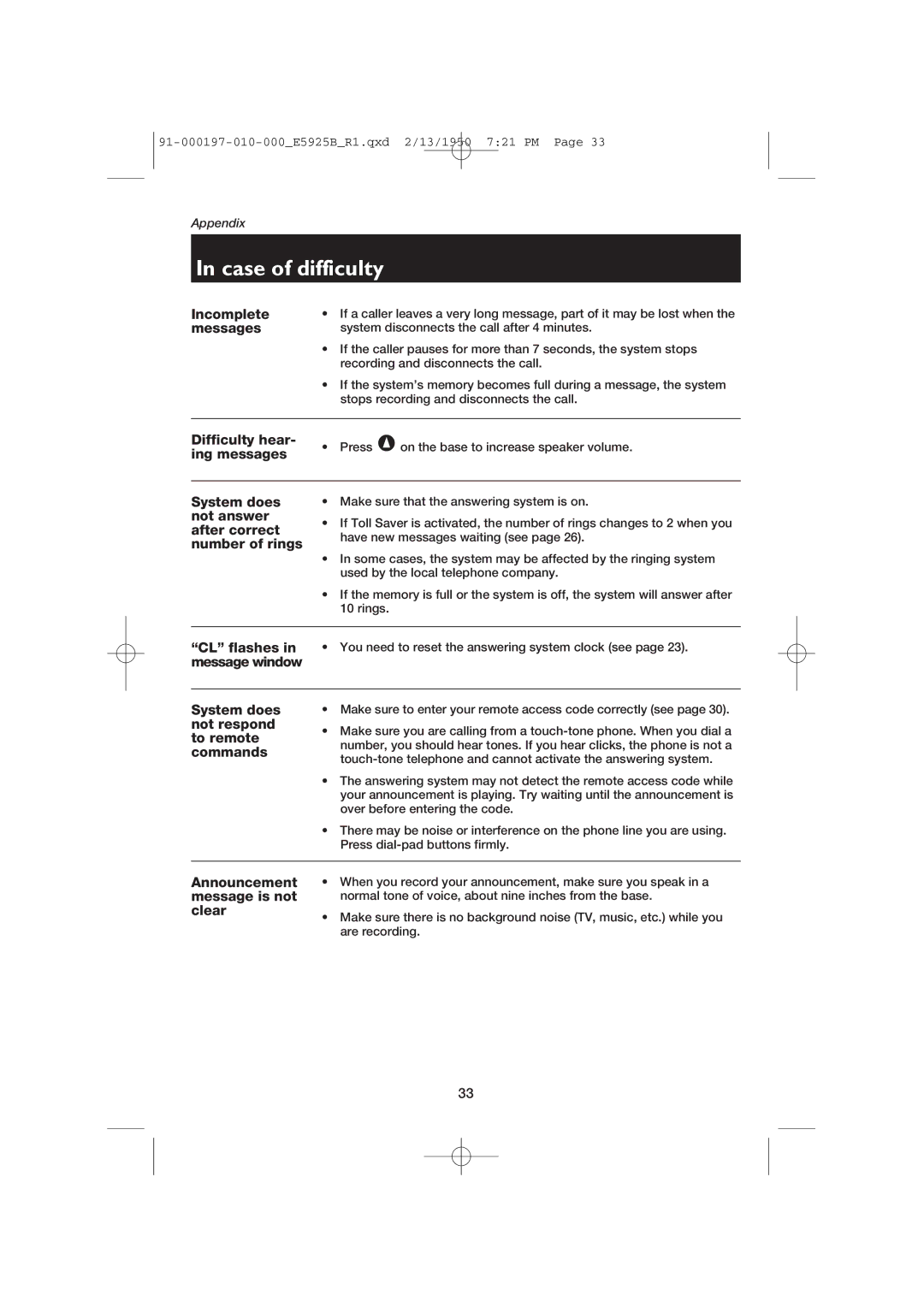 AT&T E5925B user manual Incomplete 