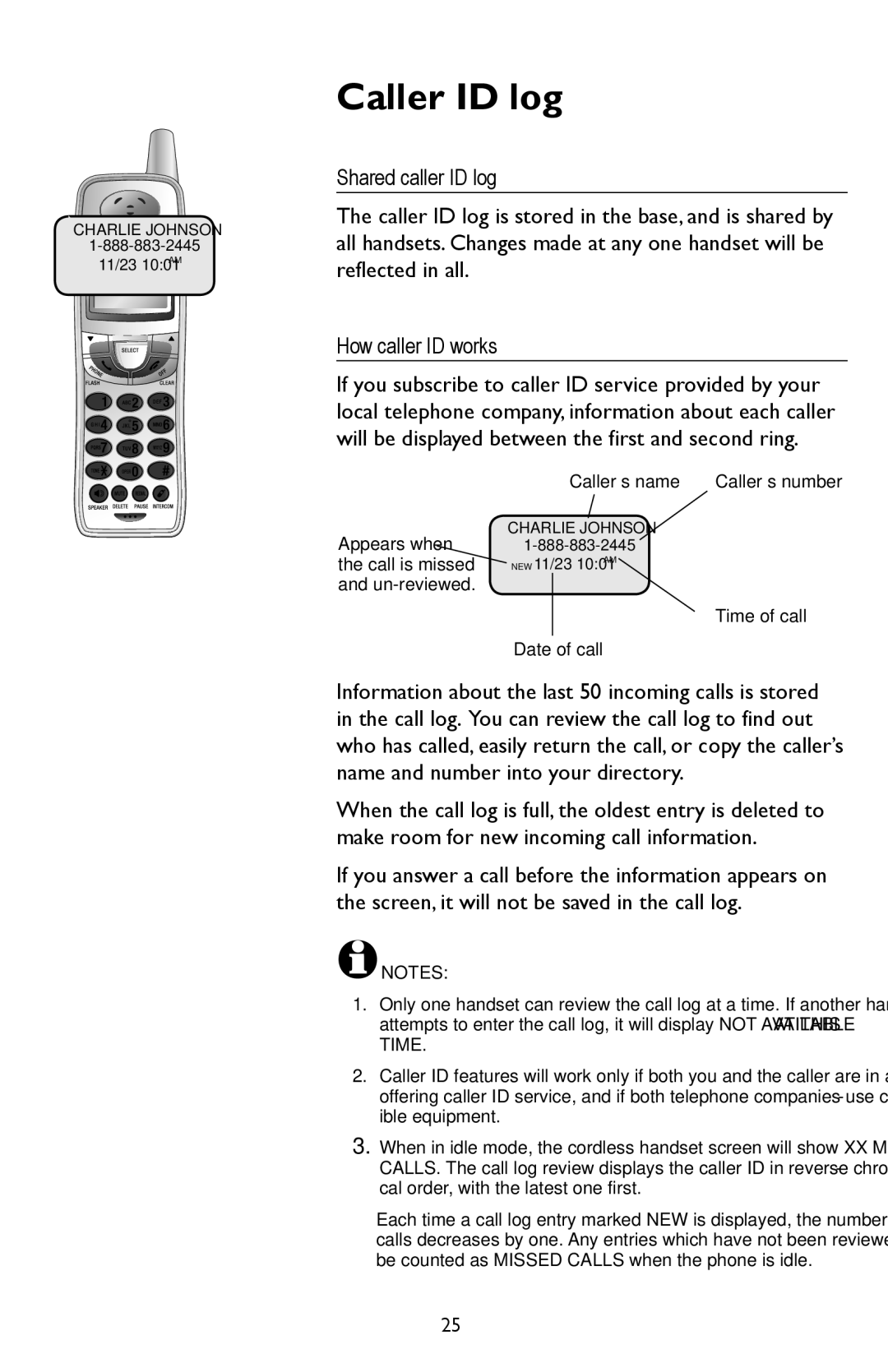 AT&T E5934B, E5933B user manual Shared caller ID log, How caller ID works 