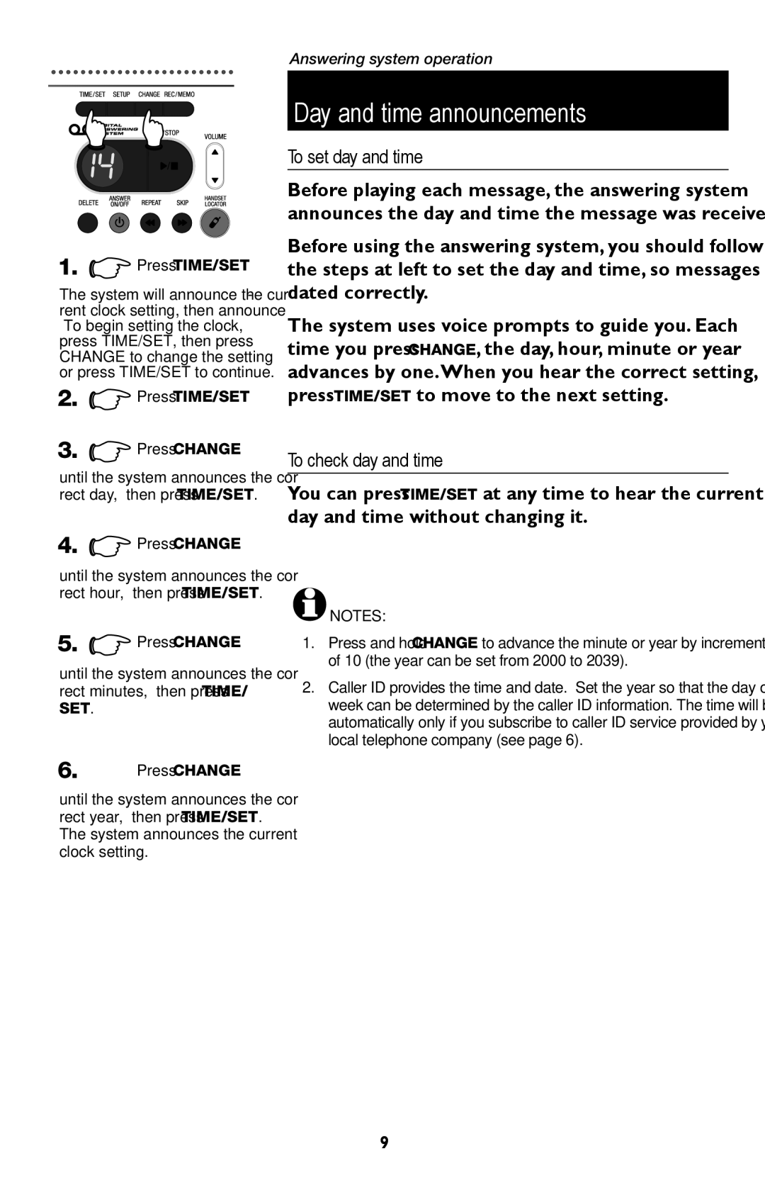 AT&T E5934B, E5933B user manual To set day and time, To check day and time 