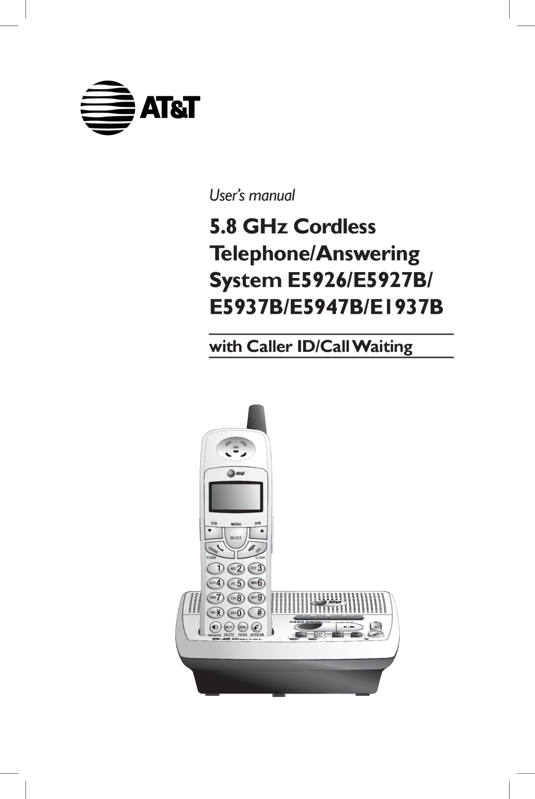 AT&T E5937 user manual With Caller ID/CallWaiting 