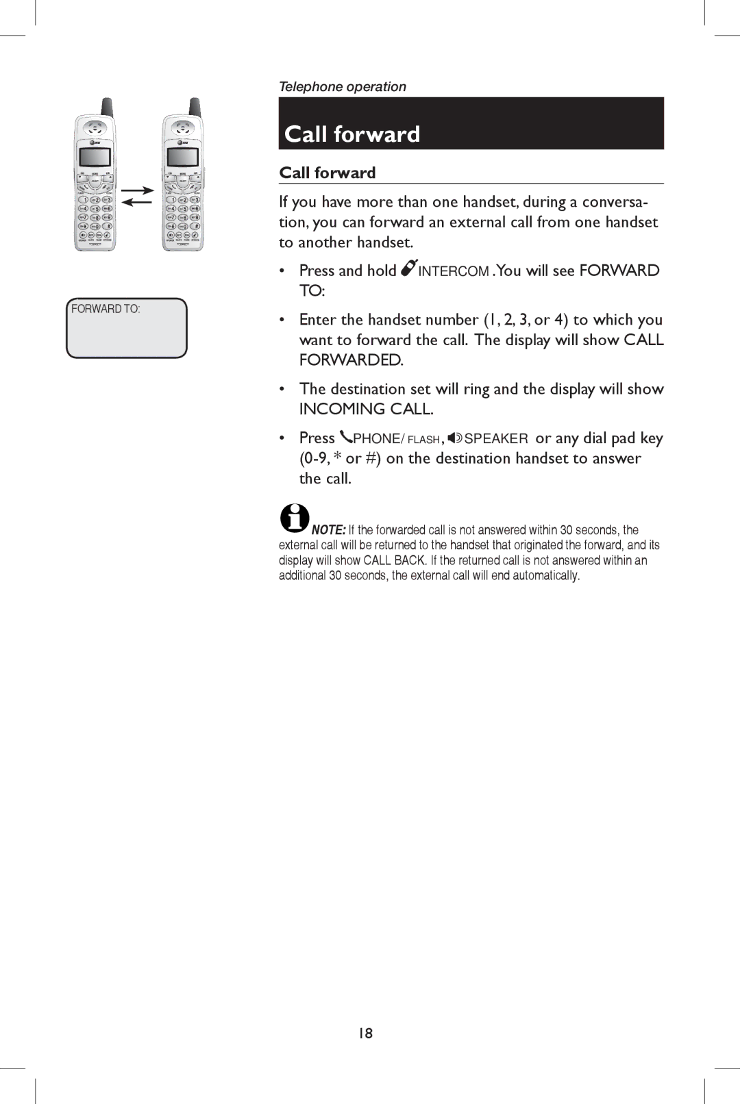 AT&T E5937 user manual Call forward 