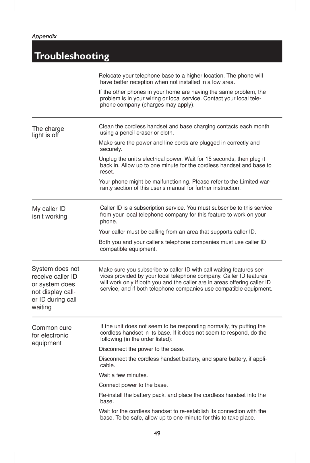 AT&T E5937 user manual Charge light is off 