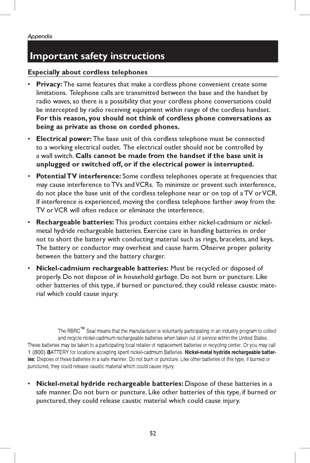 AT&T E5937 user manual Especially about cordless telephones 