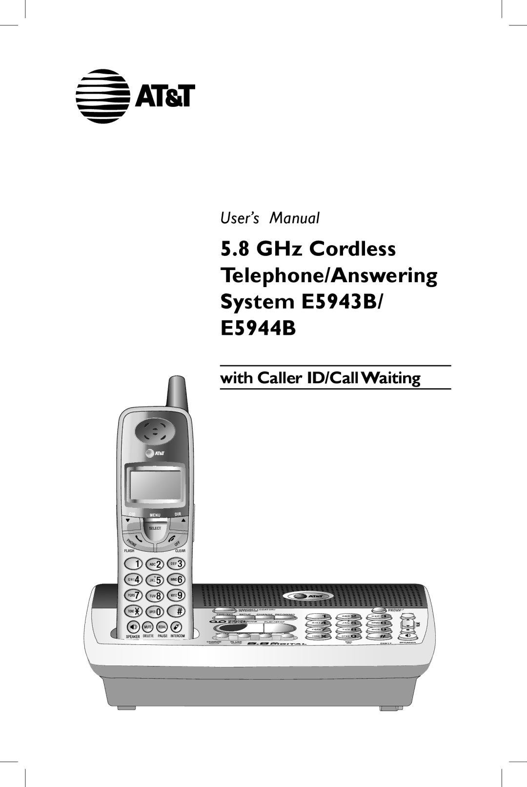 AT&T user manual GHz Cordless Telephone/Answering System E5943B/ E5944B 