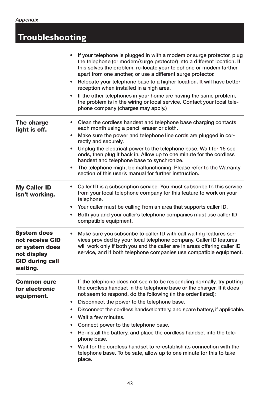 AT&T E5945B user manual My Caller ID 