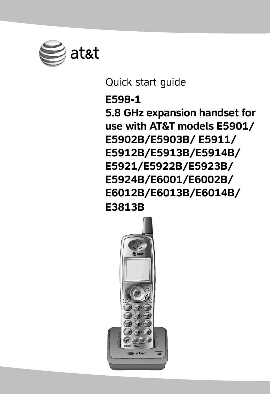 AT&T E598-1 quick start Quick start guide 