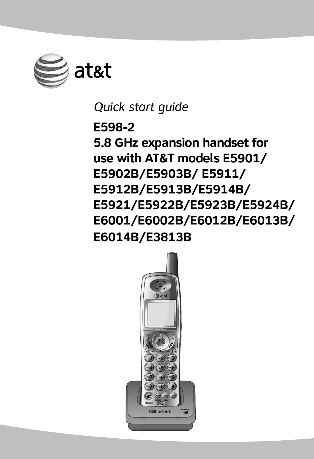 AT&T E598-2 quick start 