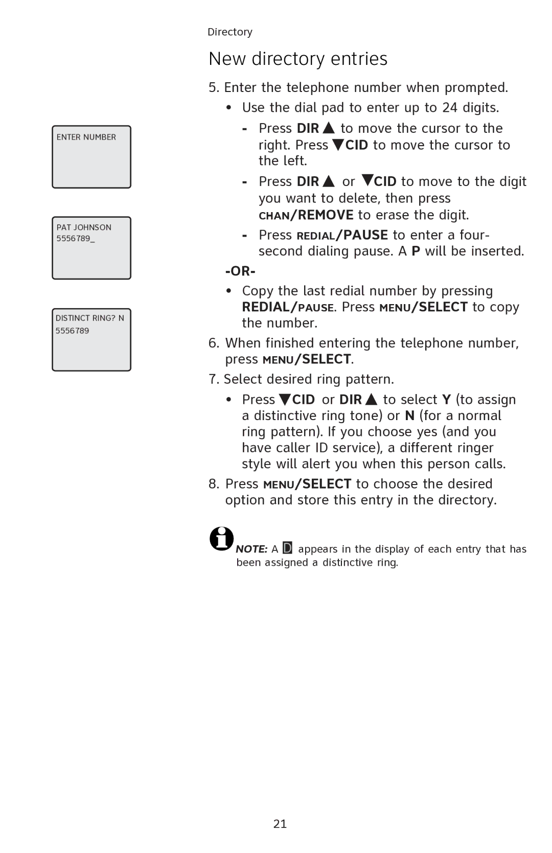 AT&T EL42108 user manual Enter Number 