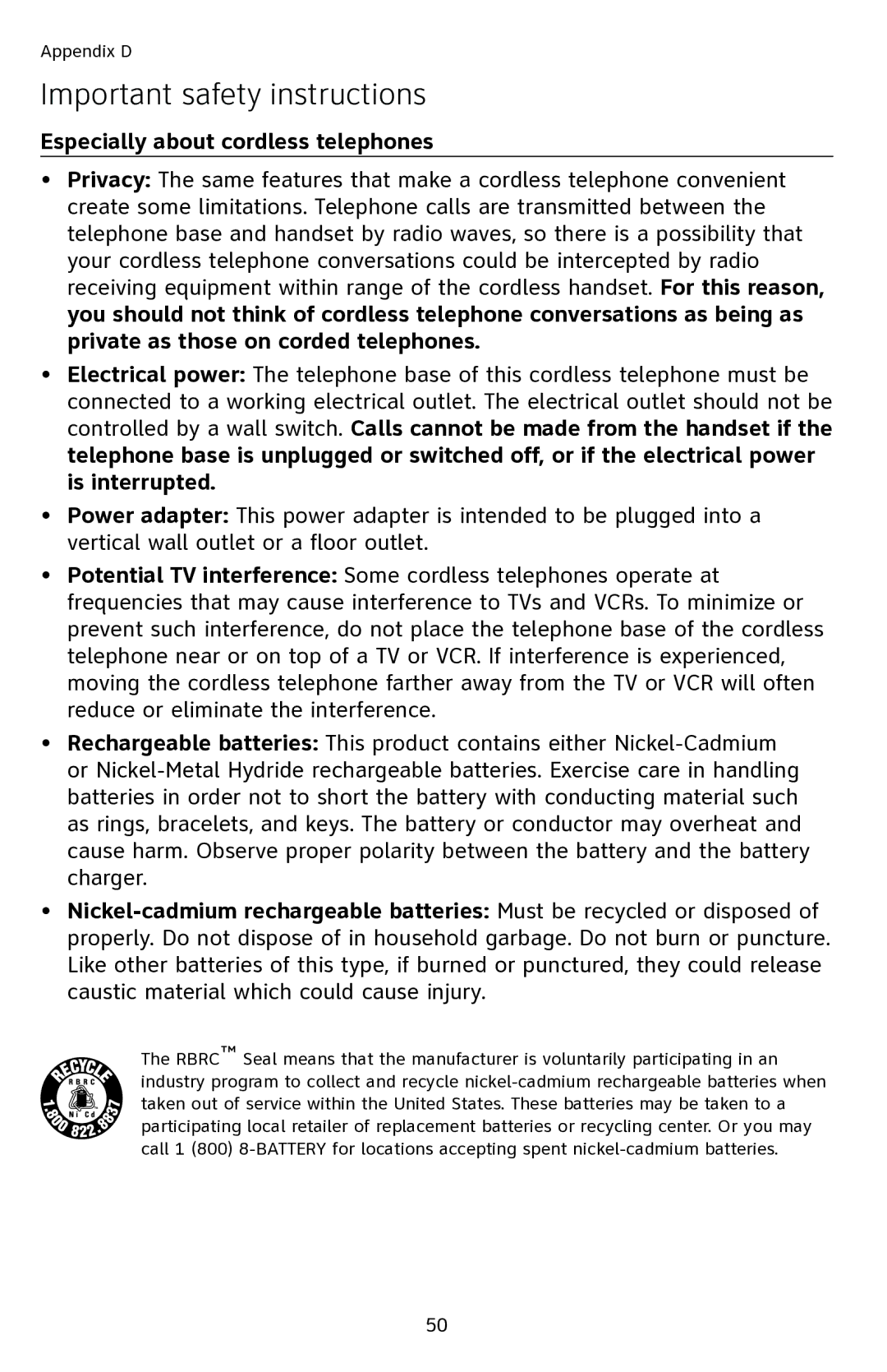 AT&T EL42108 user manual Especially about cordless telephones 