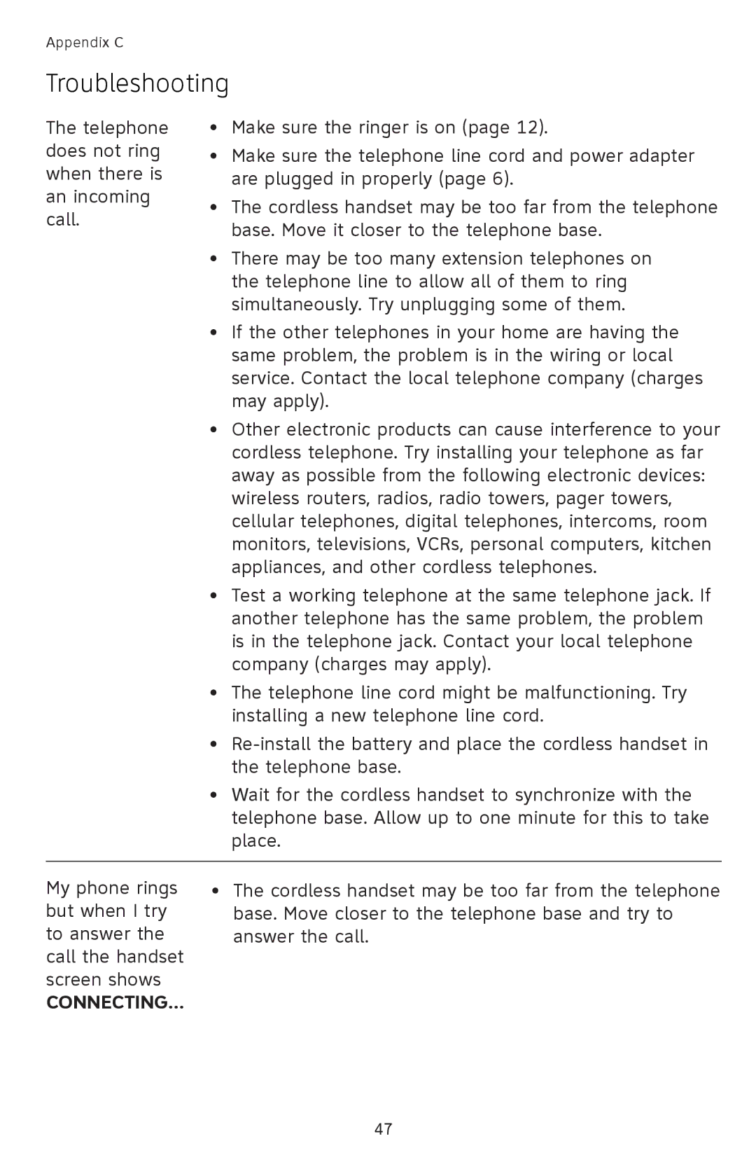 AT&T EL42208, EL42308, EL42258 user manual Connecting… 