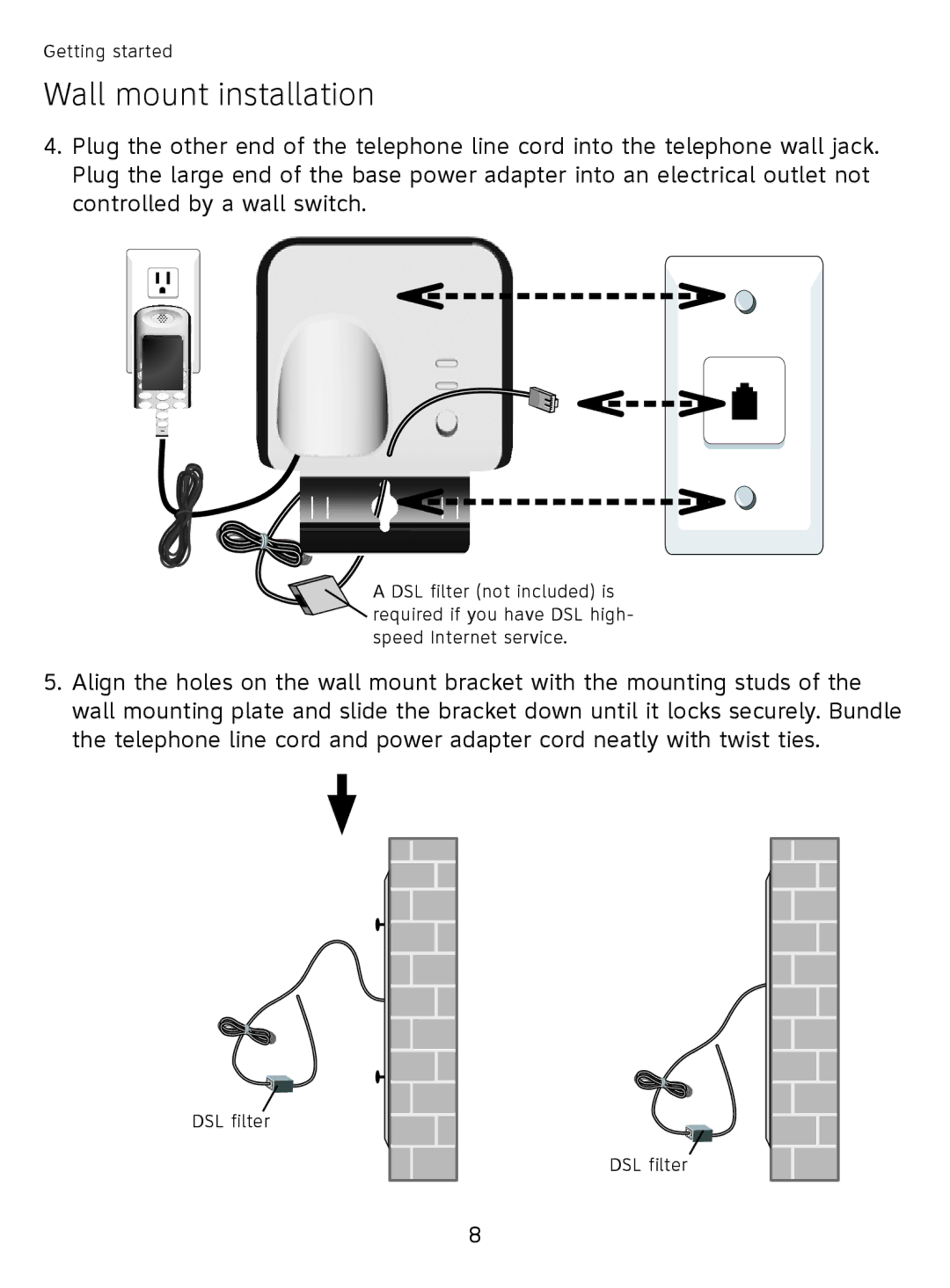 AT&T EL51110 user manual DSL filter 