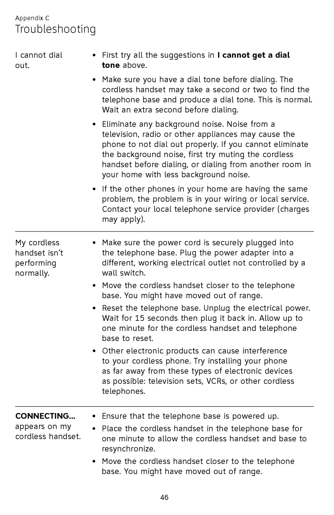 AT&T EL52109 user manual Connecting 