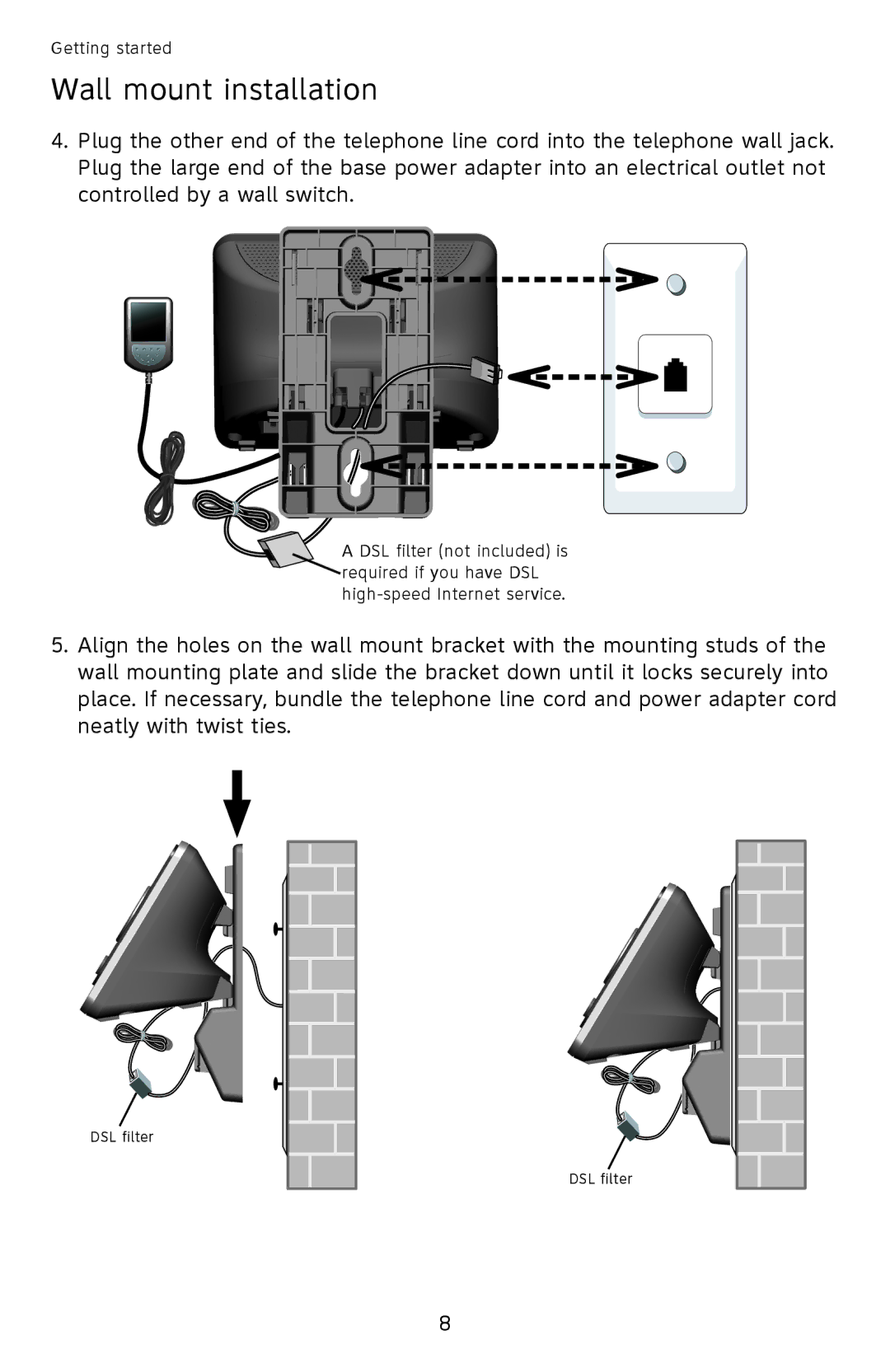 AT&T EL52501 user manual DSL filter 