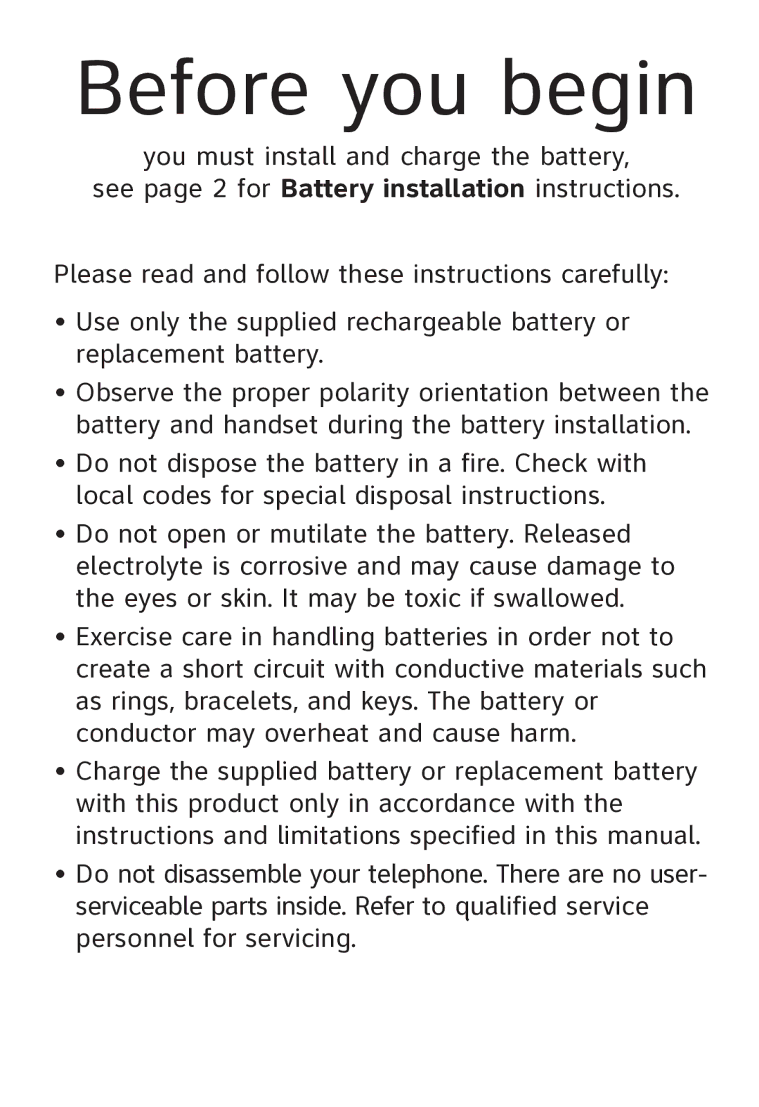 AT&T EP562 user manual Before you begin 