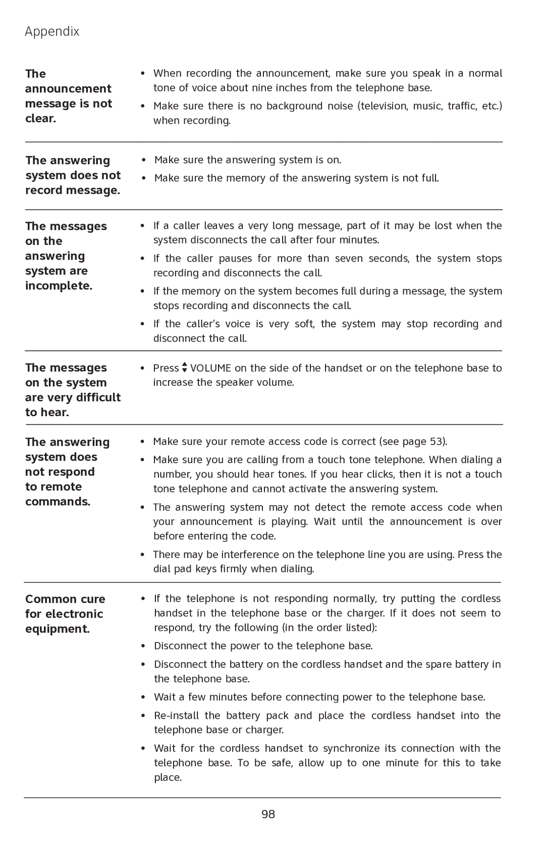 AT&T EP5632 user manual Answering 