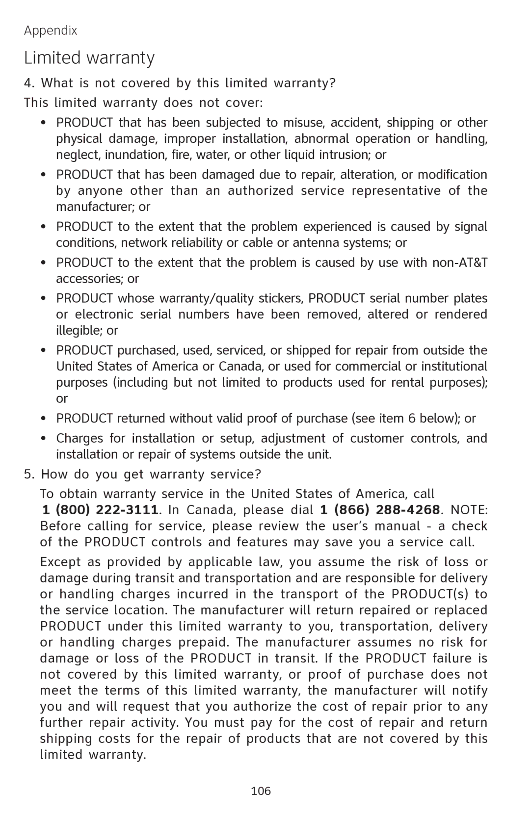 AT&T EP5632 user manual 106 