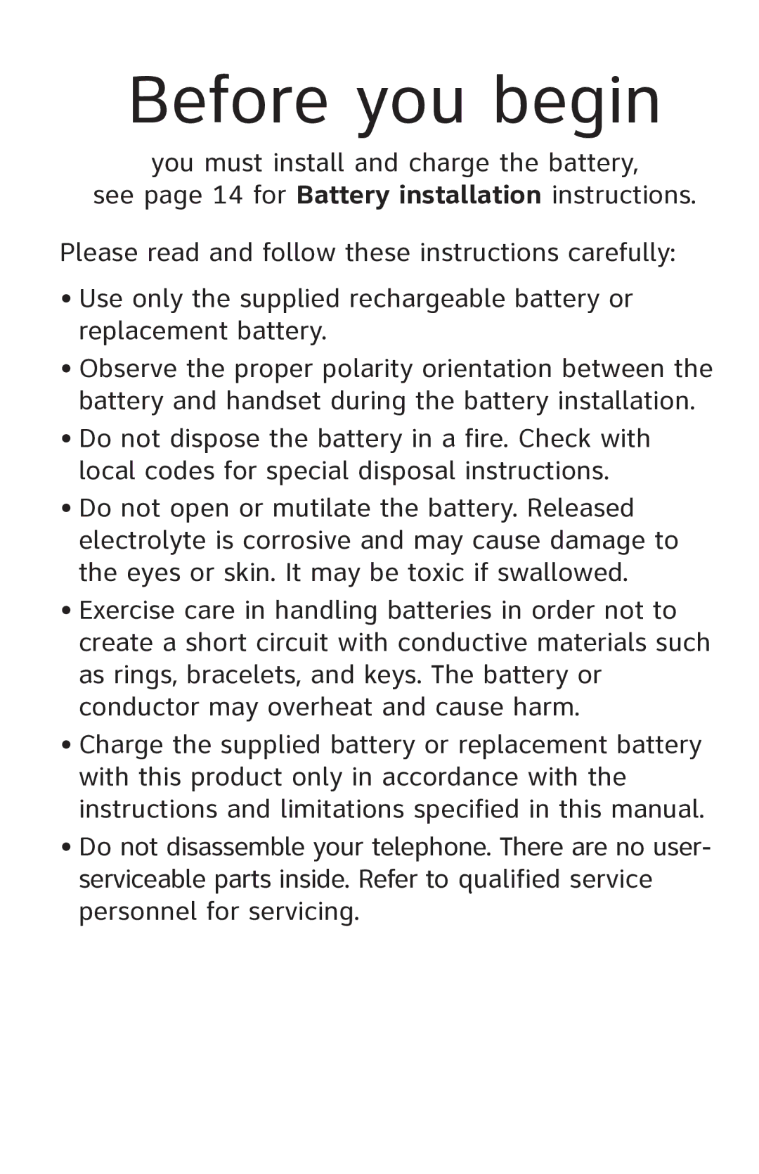 AT&T EP5632 user manual Before you begin 