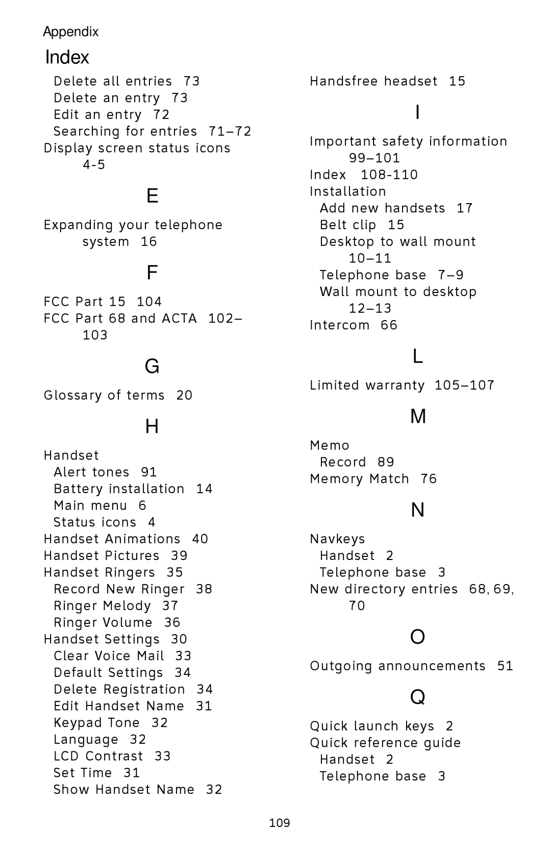 AT&T EP5632/EP5632-2 user manual 109 