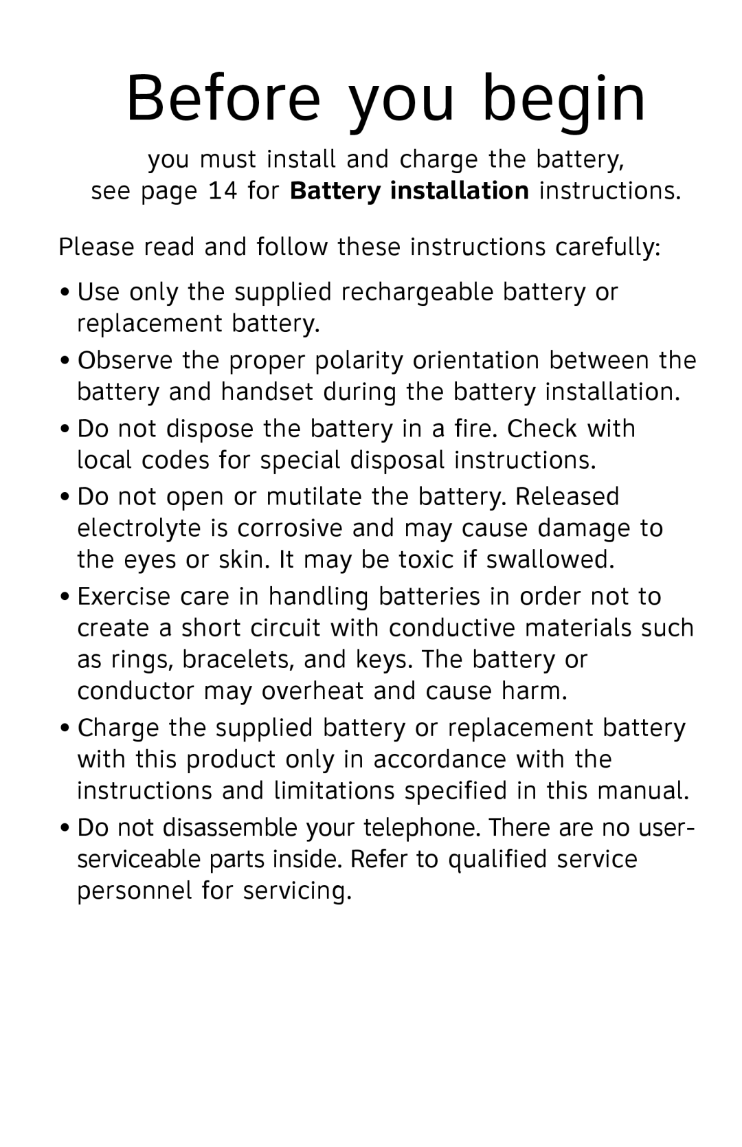 AT&T EP5632/EP5632-2 user manual Before you begin 