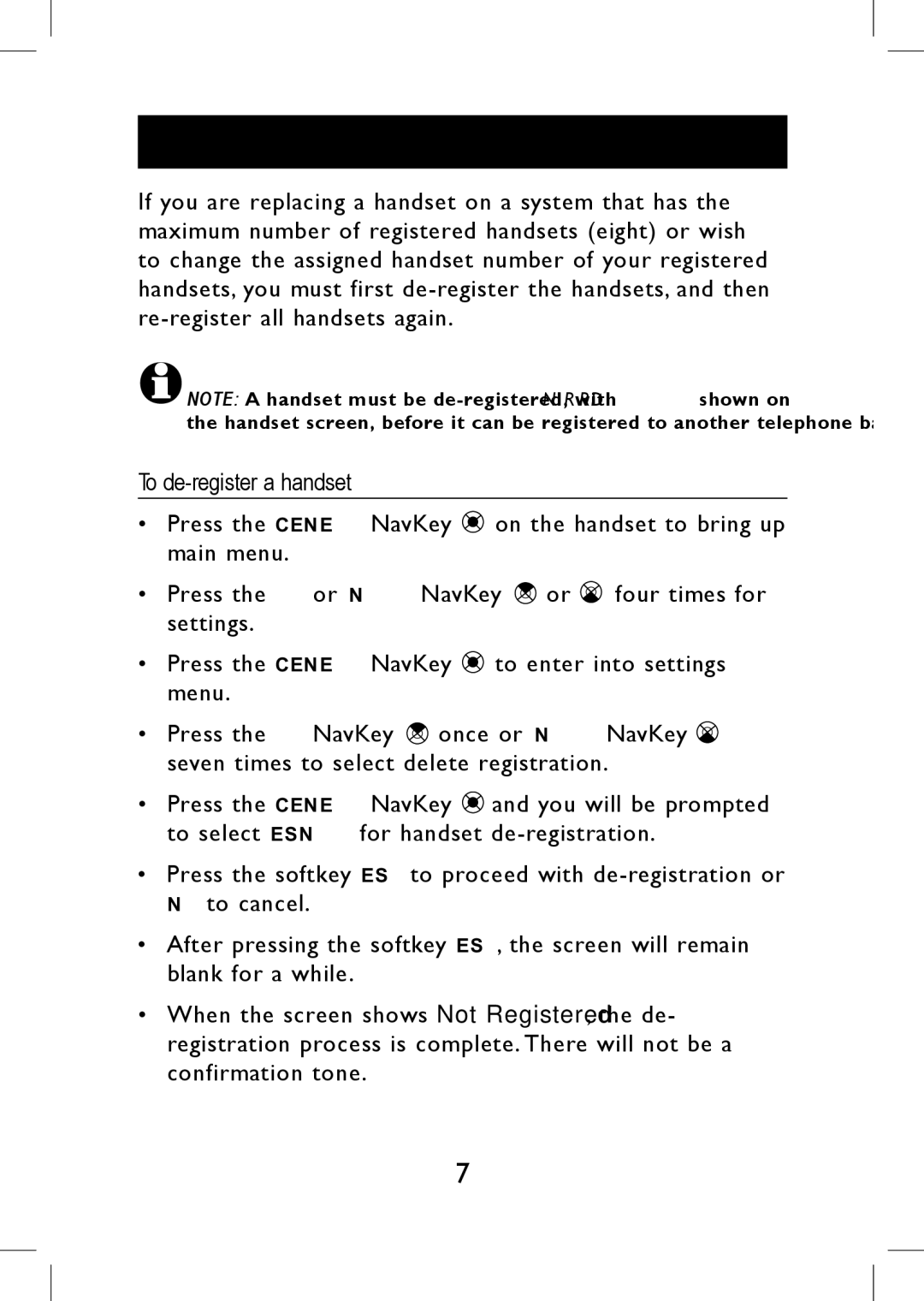 AT&T EP590-3 user manual To replace a handset, To de-register a handset 