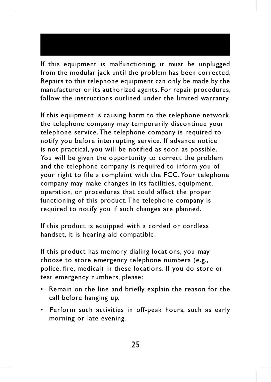 AT&T EP590-3 user manual FCC Part 68 and Acta 